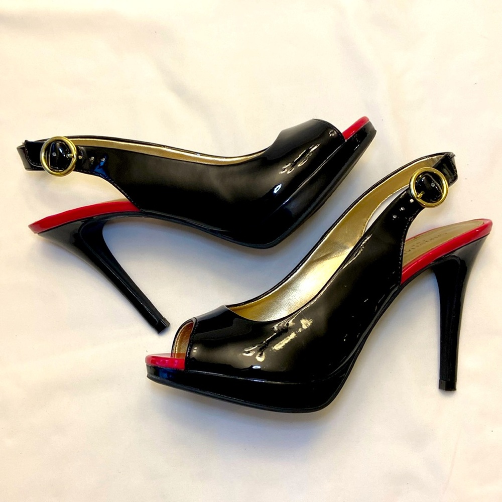 Christian Soriano for Payless black patent pumps 7.5M